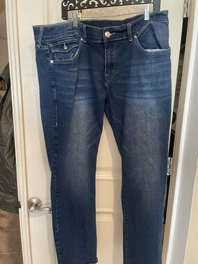 True Religion Men's Slim Dark Blue Stretch Jeans
